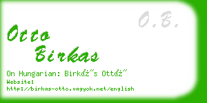 otto birkas business card
